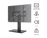 Hama Stojak do TV 55" MAX 30KG obrotowy regulowana wysokość - 1516980 - zdjęcie 3